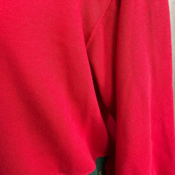 Vintage Crewneck Sweatshirt Womens Plus Size 20W Red Argyle Casual 90s 80s - Picture 7 of 11